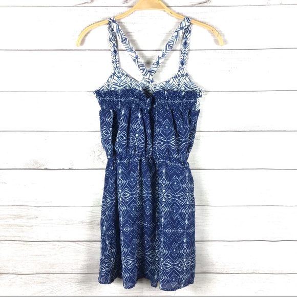 Rewind Empire Waist Cross Back Cute Summer Dress - Picture 3 of 6